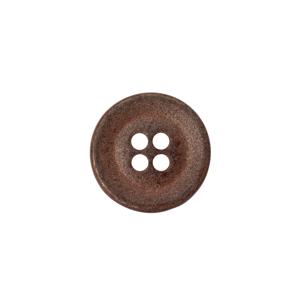 Metal 4-Hole Button - 24L/15mm - Matte Copper