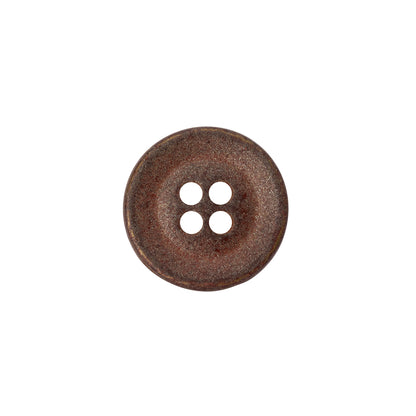 Metal 4-Hole Button - 24L/15mm - Matte Copper