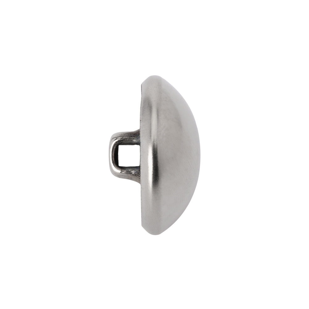 Metal Shank Back Button - 30L/19mm - Domed Silver - Folded