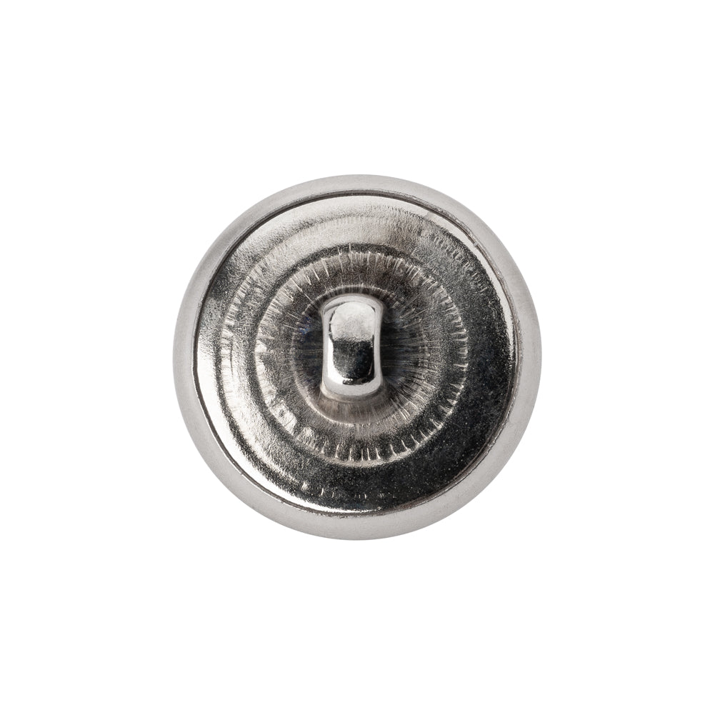 Metal Shank Back Button - 30L/19mm - Domed Silver - Detail
