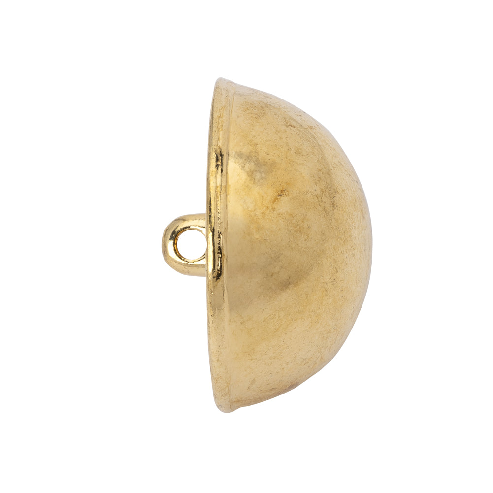 Metal Shank Back Button - 42L/27mm - Domed Gold - Folded
