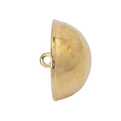 Metal Shank Back Button - 42L/27mm - Domed Gold