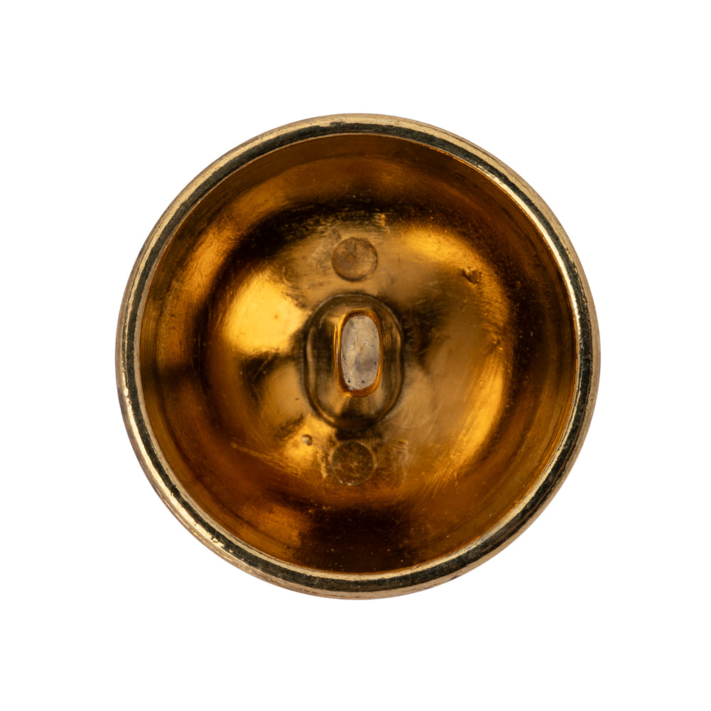 Metal Shank Back Button - 42L/27mm - Domed Gold - Detail