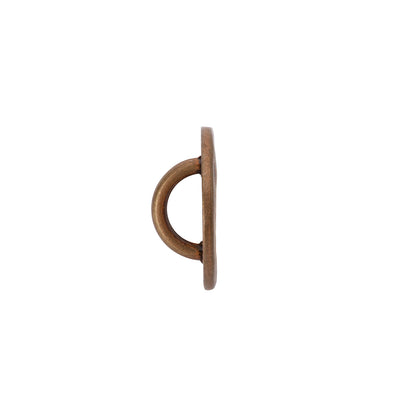 Metal Shank Back Button - 24L/15mm - Copper Ring