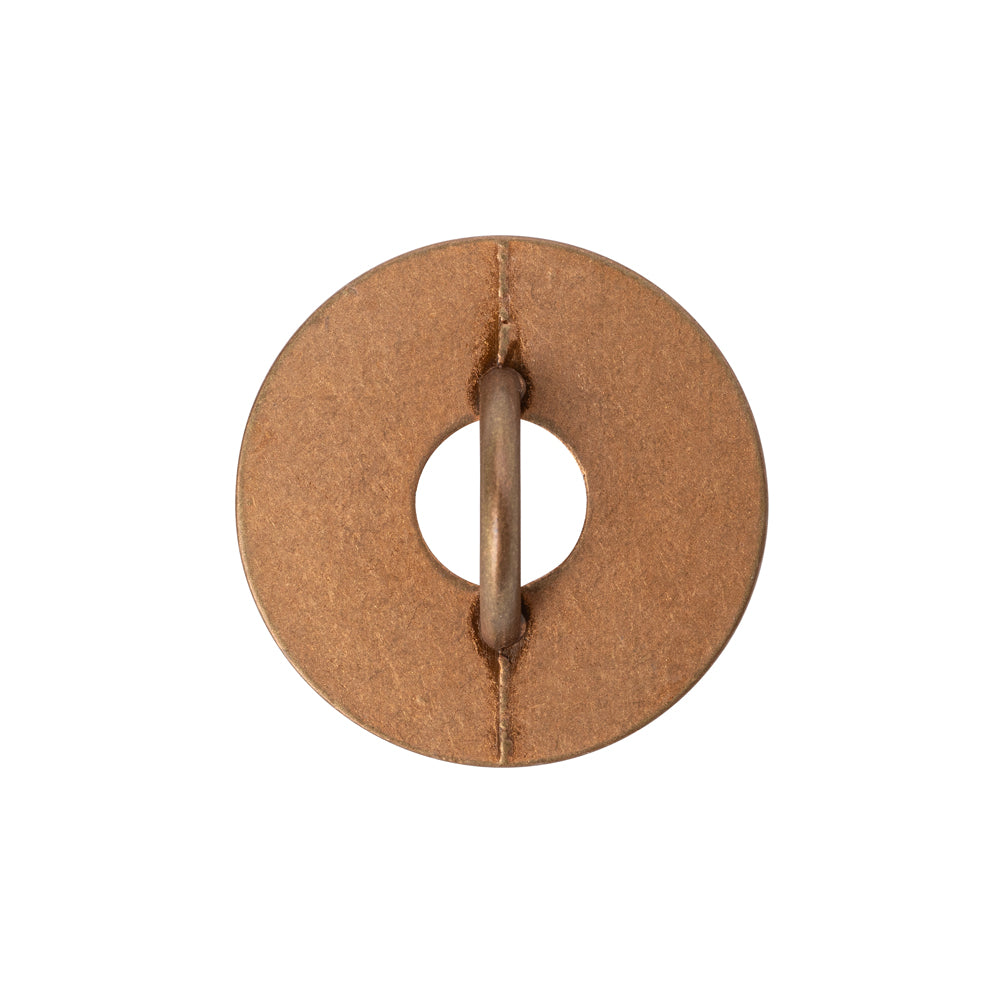 Metal Shank Back Button - 36L/23mm - Copper Ring - Detail