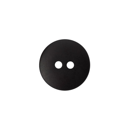 Plastic 2-Hole Button - 24L/15mm - Matte Charcoal