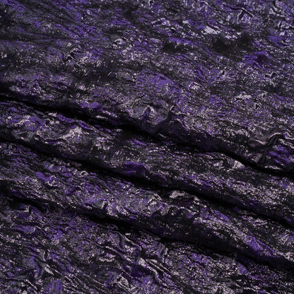 Metallic Purple and Black Abstract Luxury Brocade