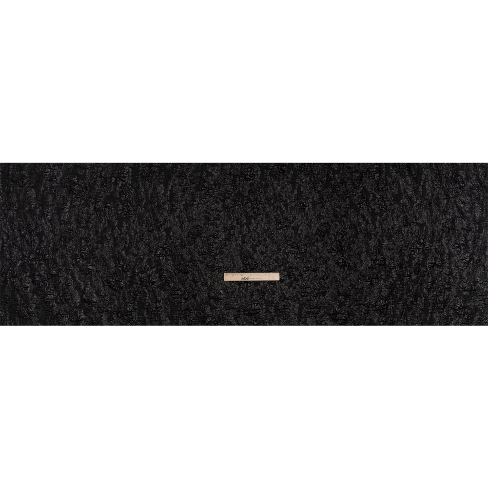 Metallic Black Abstract Luxury Brocade - Full