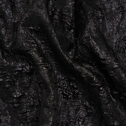 Metallic Black Abstract Luxury Brocade