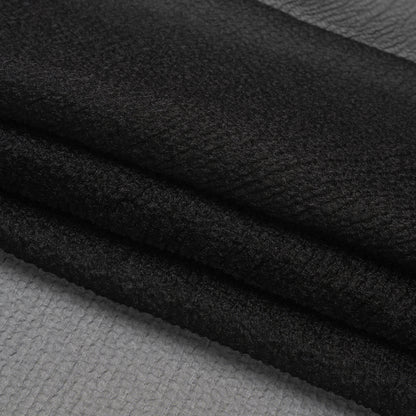 Black Bubbly Crinkled Organza Brocade