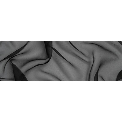 Black Bubbly Crinkled Organza Brocade
