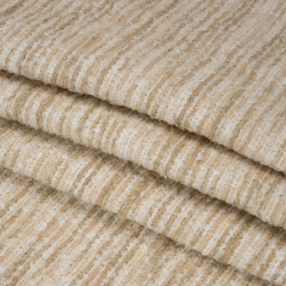Mineral Ribbed Striated Upholstery Boucle Folded