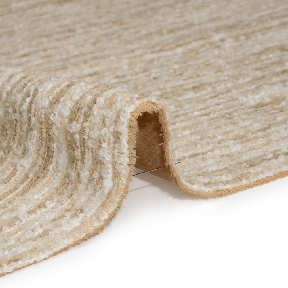 Mineral Ribbed Striated Upholstery Boucle Detail