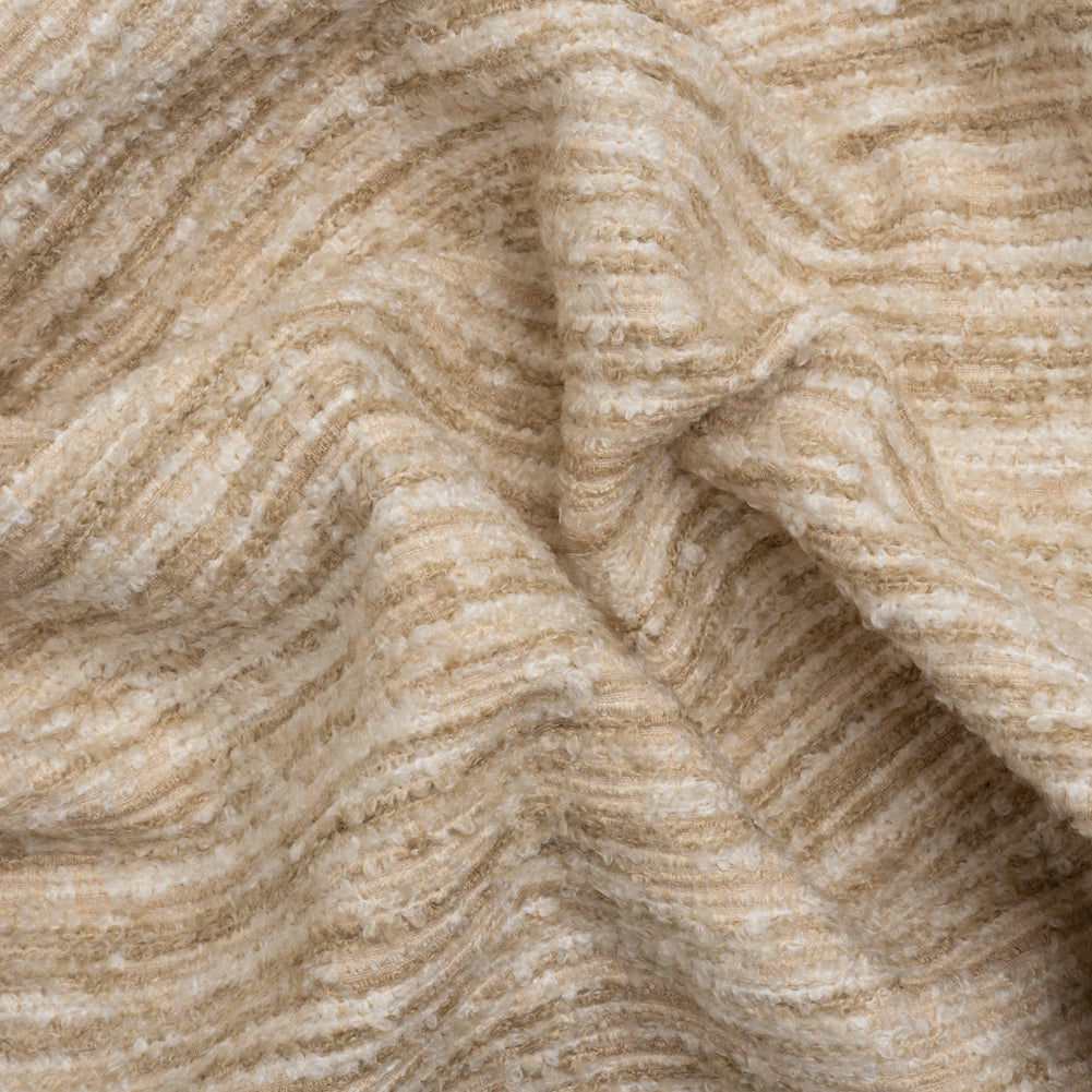 Mineral Ribbed Striated Upholstery Boucle