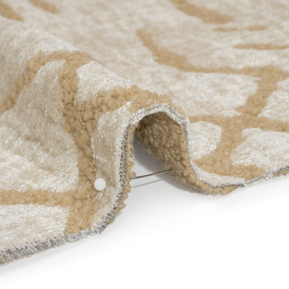 Sandstone Abstract Lines Chenille and Boucle Upholstery Jacquard Detail