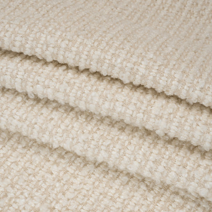 Snow Striped Upholstery Boucle Woven Folded