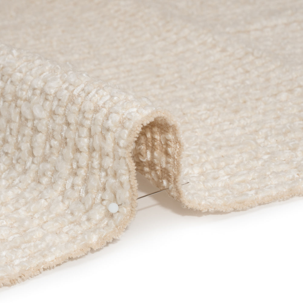 Snow Striped Upholstery Boucle Woven Detail