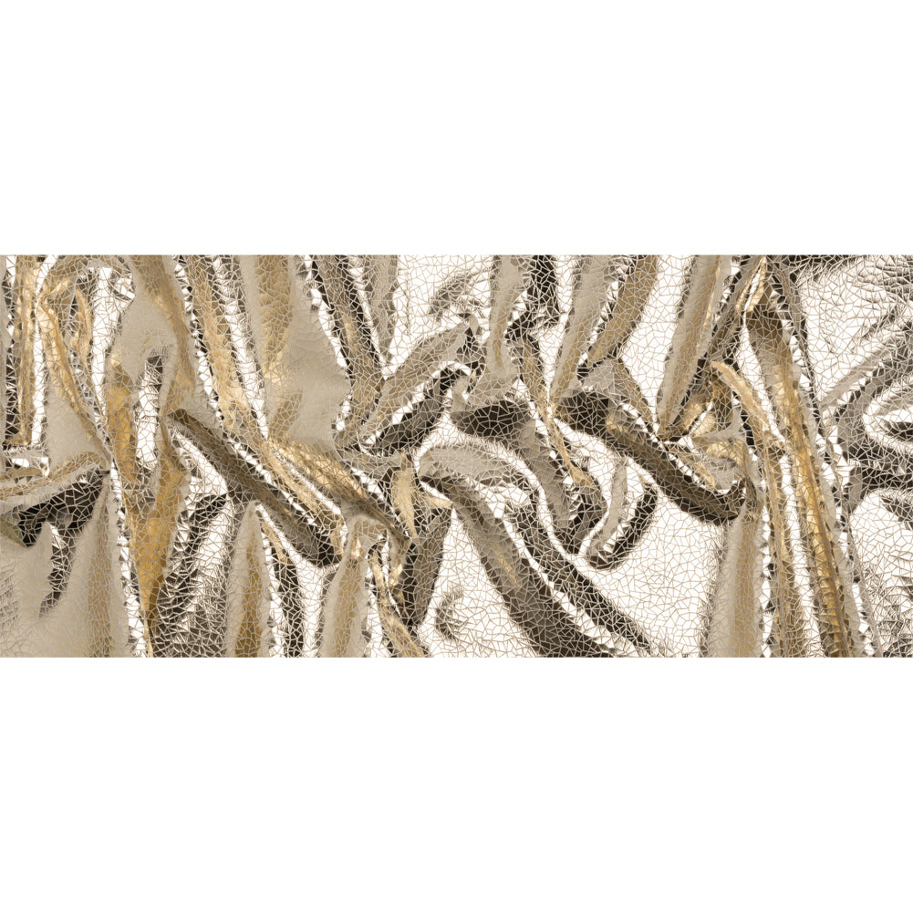 Starlight Geometric Crackle Metallic Foiled Chenille Full