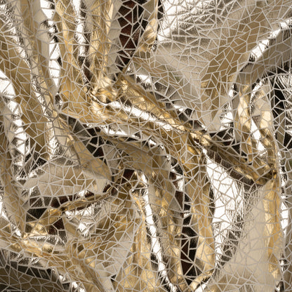 Starlight Geometric Crackle Metallic Foiled Chenille