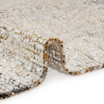 Snow, Brown and Gray Mottled Upholstery Boucle Detail