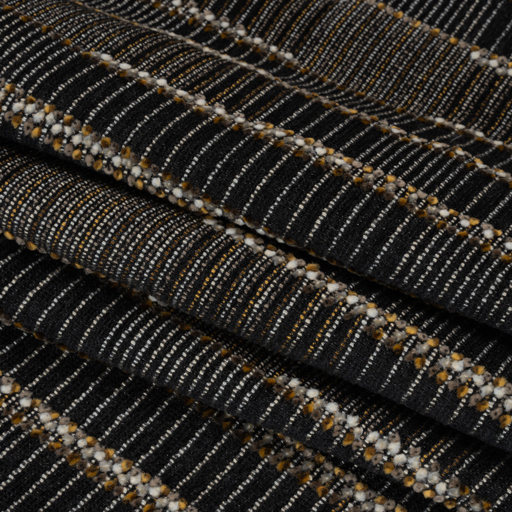 Mudstone Stripes and Ladders Chenille Woven Folded