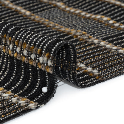 Mudstone Stripes and Ladders Chenille Woven Detail