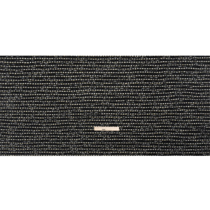 Black, White and Gold Boucle Striped Acrylic Tweed Full