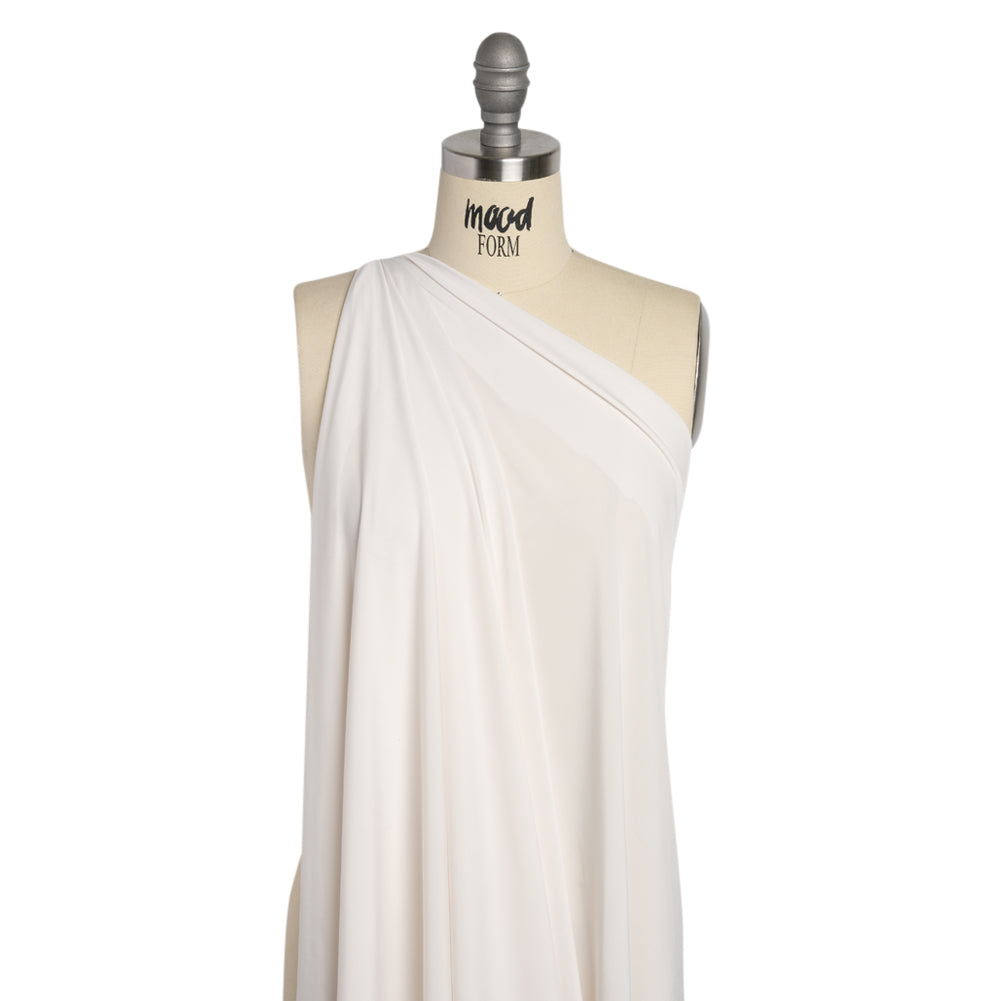 Famous Australian Designer Egret Stretch Polyester Jersey Drape