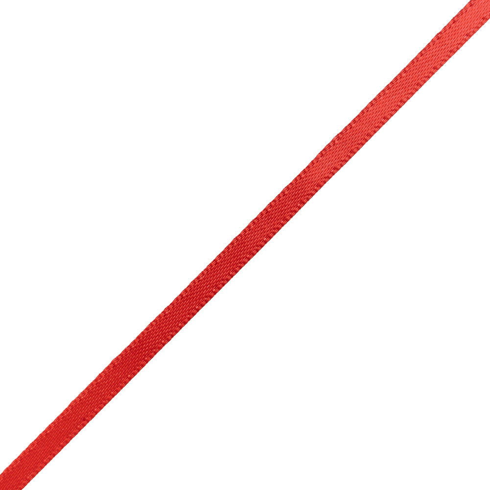 Satin Ribbon Double Faced - 0.125" - Red - Folded