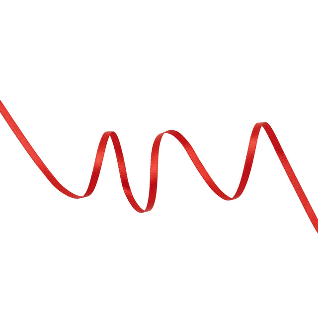 Satin Ribbon Double Faced - 0.125" - Red