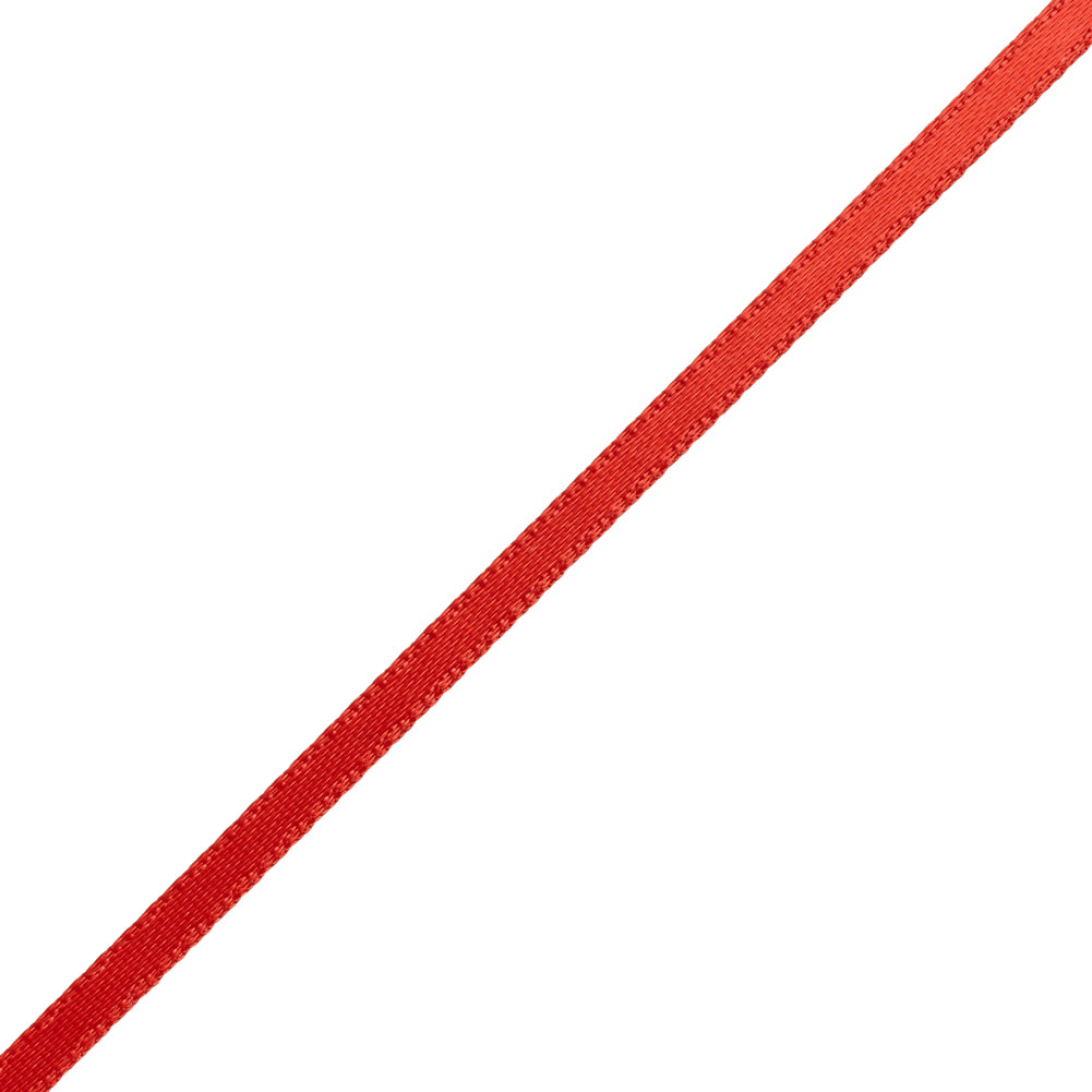 Satin Ribbon Double Faced - 0.125" - Stem Red - Folded