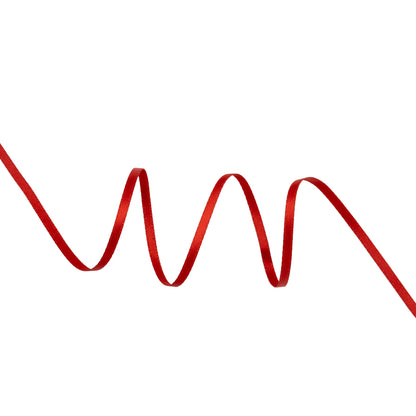 Satin Ribbon Double Faced - 0.125" - Stem Red