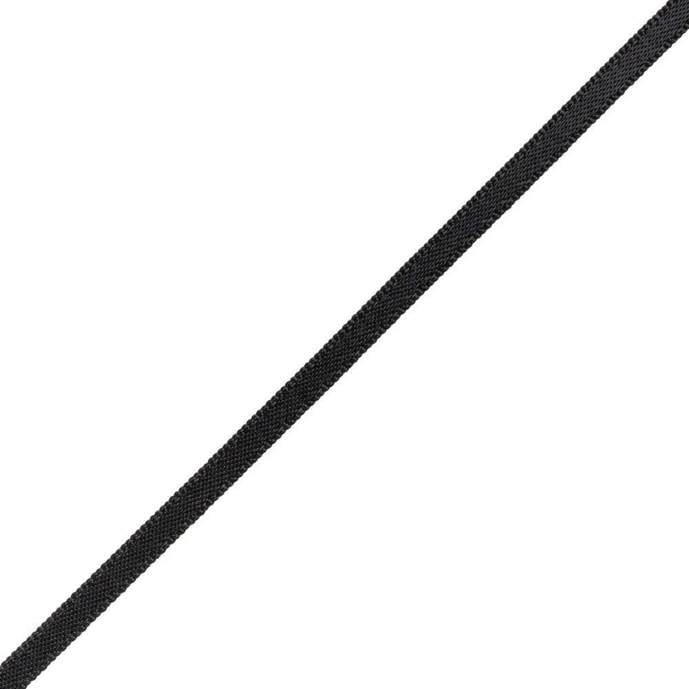 Satin Ribbon Double Faced - 0.125" - Black - Folded