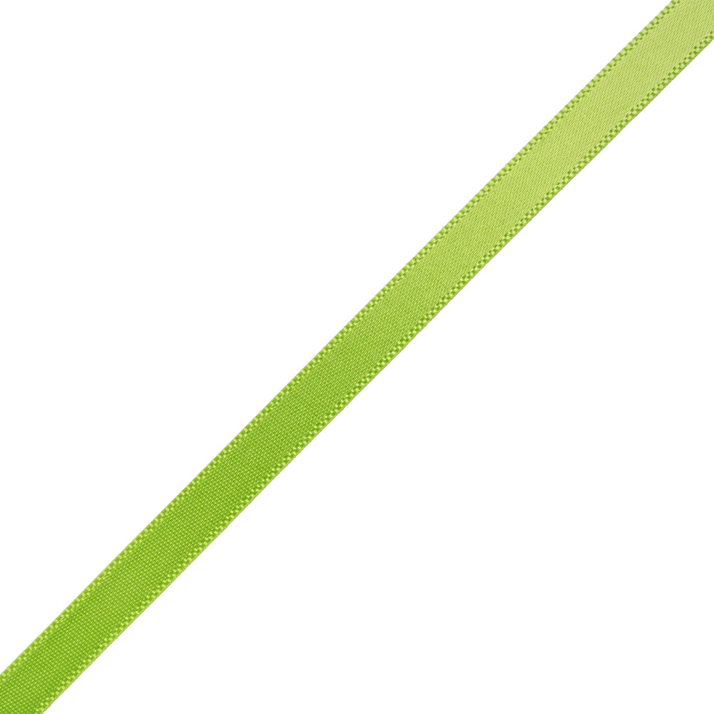 Satin Ribbon Double Faced - 0.25" - Green - Folded