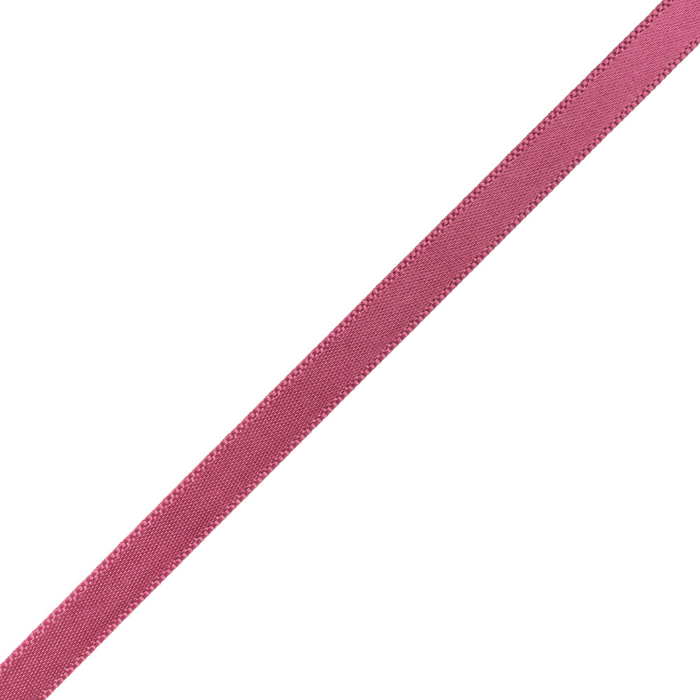Satin Ribbon Double Faced - 0.25" - Rose Pink - Folded