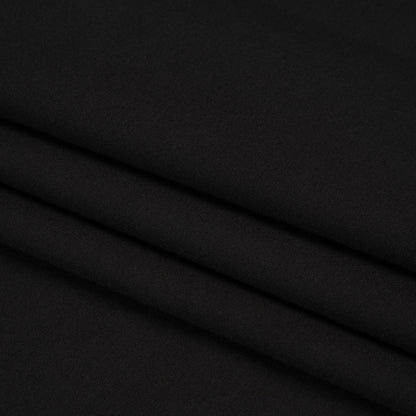 Stretch Rayon Blend Ponte Knit - Black - Deadstock Folded