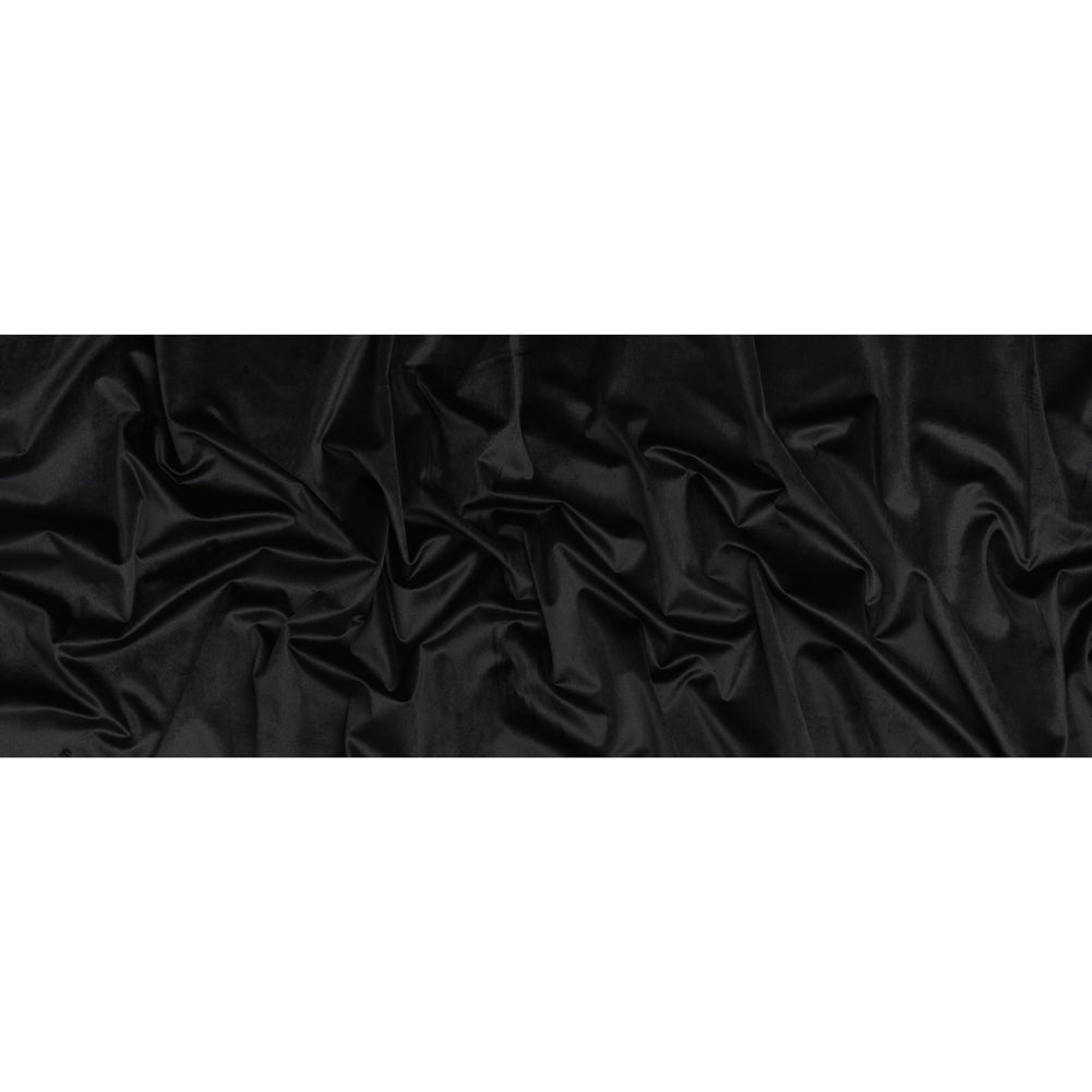 Polyester Velvet - Black - Deadstock Full