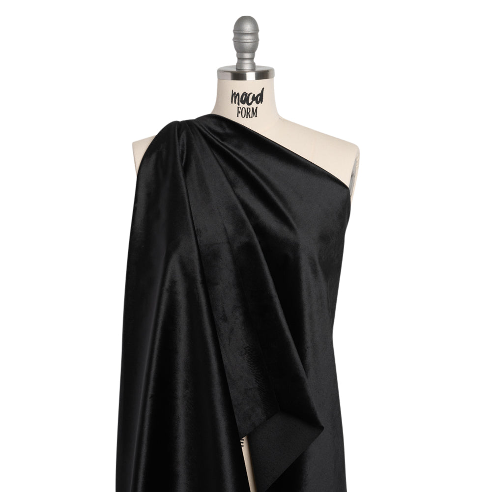Polyester Velvet - Black - Deadstock Drape