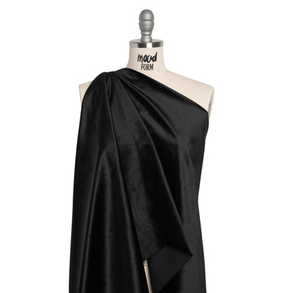 Polyester Velvet - Black - Deadstock Drape