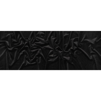Embossed Polyester Velvet - Black Bead and Reel - Deadstock Full