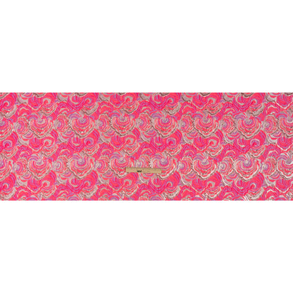 Swirls Luxury Brocade - Neon Pink, Purple and Metallic Rose Gold