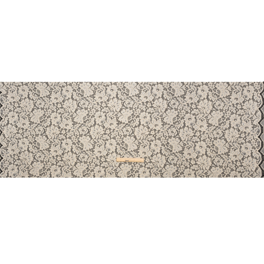 Floral Corded Lace - Cream - Deadstock - Full