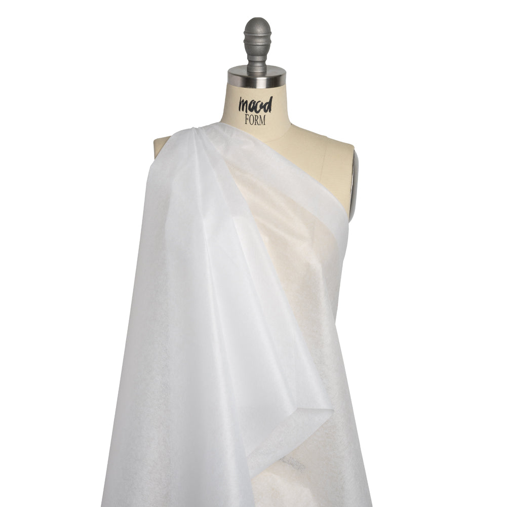 Non-Woven Fusible Interlining, Single Sided by Helmut Lang - White Drape