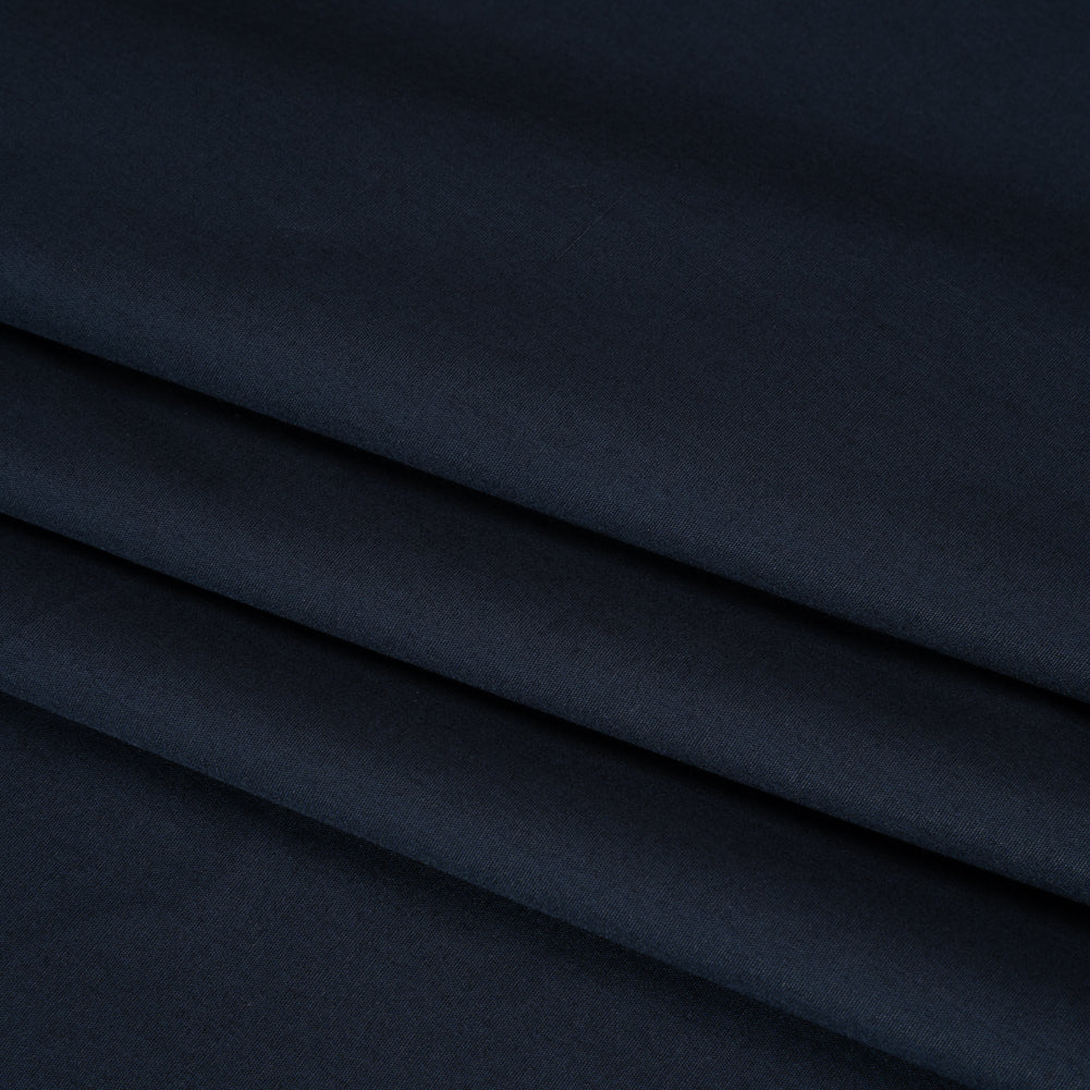 Lightweight Egyptian Cotton Shirting - Navy Folded