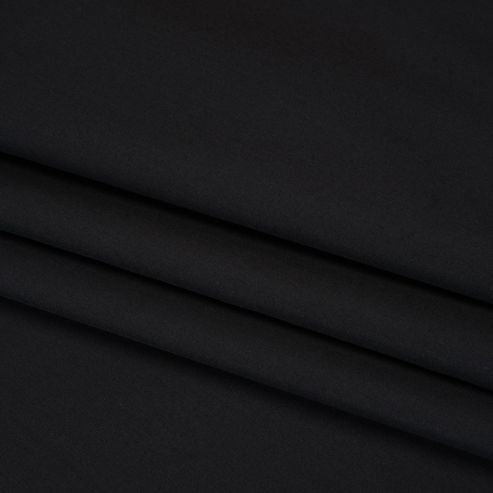 Lightweight Egyptian Cotton Shirting - Black Folded