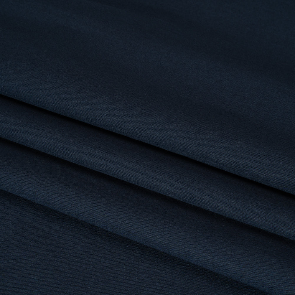 Stretch Cotton Poplin - Navy - Chancay Collection - Folded