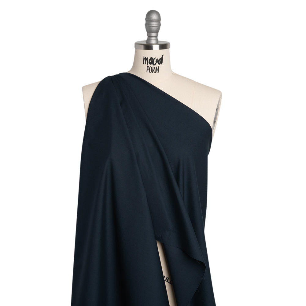 Stretch Cotton Poplin - Navy - Chancay Collection - Drape