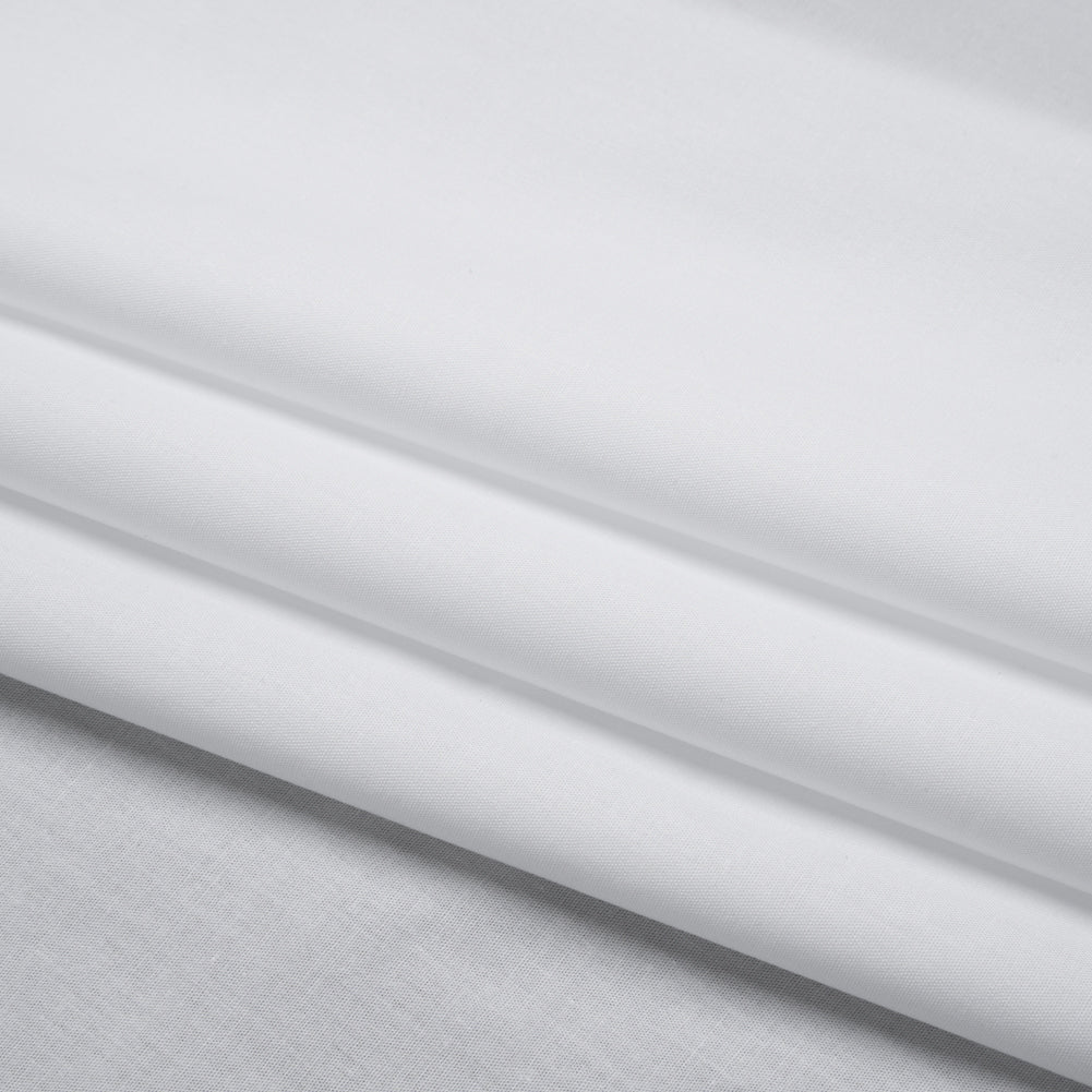 Stretch Cotton Poplin - White - Chancay Collection - Folded