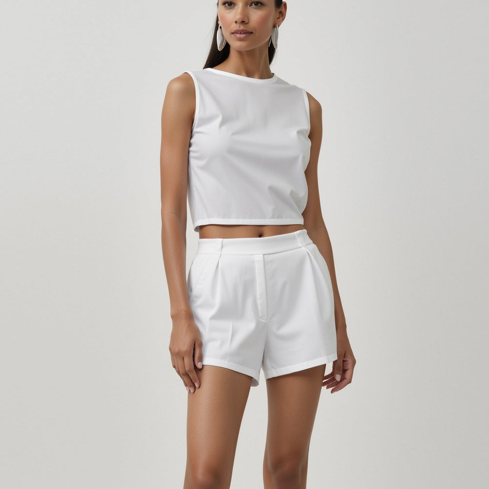 Stretch Cotton Poplin - White - Chancay Collection - Editorial