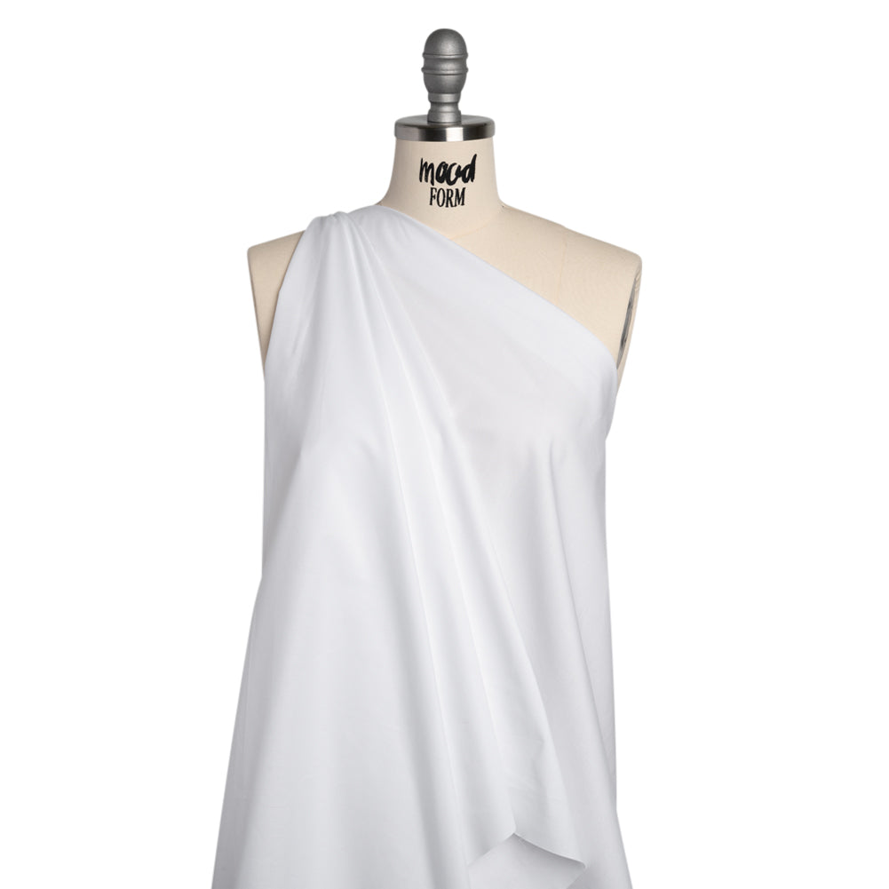 Stretch Cotton Poplin - White - Chancay Collection - Drape